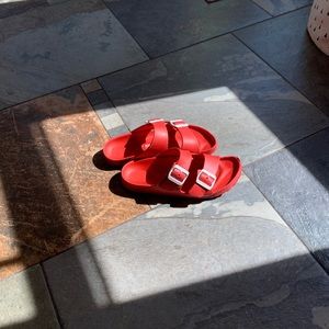 Red Birkenstock Arizona Sandals